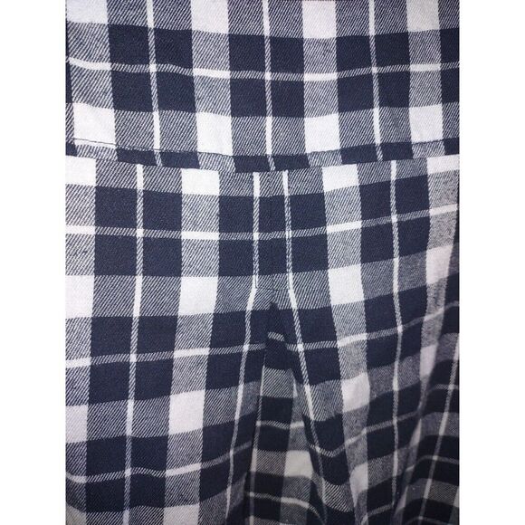 5/$25 EUC Sz L Christopher & Banks 1/2 Button Long Sleeve Black Plaid Tunic - Picture 5 of 6